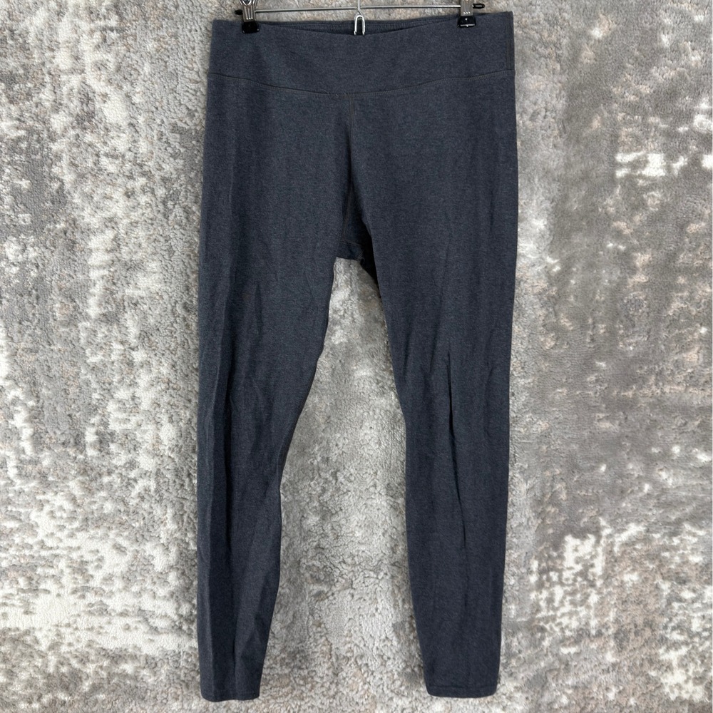 Pact Size L Organic Cotton Stretch Athletic Lounge Leggings Gray Full Women